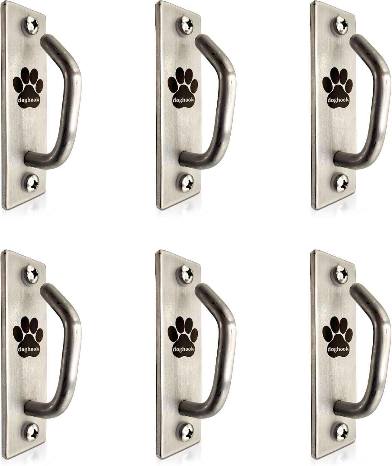 Canine Hitch- Secure Dog Leash Parking Mounted Indoor – Outdoor Wall Hook - Tie Out Stainless Steel Practical Lead Management for Home & Business, Slim Compact