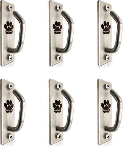 Canine Hitch- Secure Dog Leash Parking Mounted Indoor – Outdoor Wall Hook - Tie Out Stainless Steel Practical Lead Management for Home & Business, Slim Compact