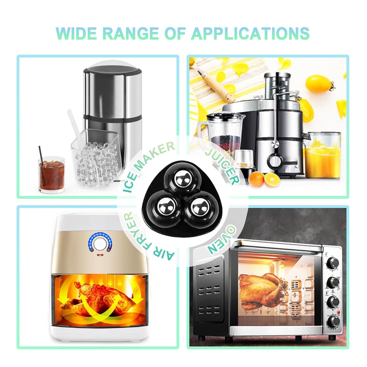 Self Adhesive Appliance Sliders 8 Pack Kitchen & Furniture Rollers | Move Small Appliances Easily 360° Glide No Tools Peel Stick 12lbs Per Wheel