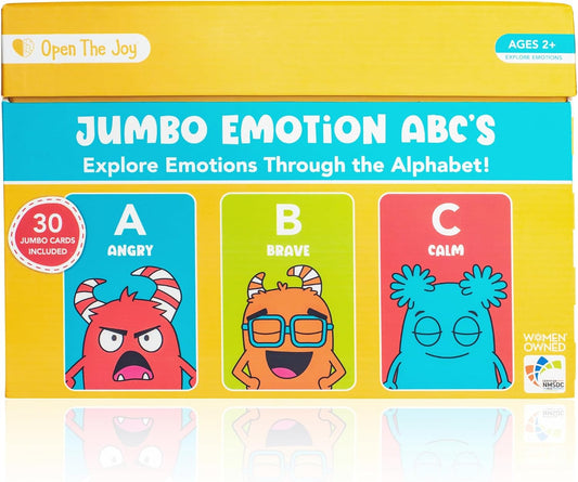Open The Joy Jumbo Calming Cards, SEL Mindfulness Cards for Kids 3+