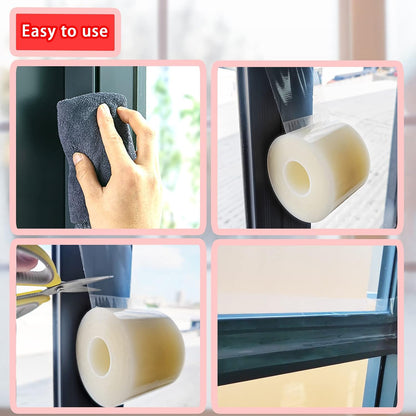 Window Sealing Tape, Window AC Insulation Tape, White 3 Inch x 65 FT | Waterproof Blocker for Cold Heat Air, Windproof, No Residue Strong adheisve