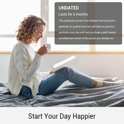 The Gratitude Journal 2026: Daily Gratitude Practice to Inspire Thankfulness, Mindfulness, Positivity, Happiness, Upgraded with Pen Holder, Inner Pocket & Elastic Closure Band (Beige)
