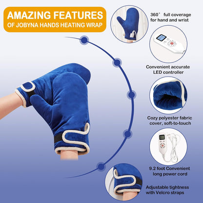Cordless Foot Warmer with Heat and Massage - Rechargeable Heating Pad for Feet, 3 Temp & Vibration Levels, 60 Min Timer for Plantar Fasciitis, Ankle Pain, Cold Feet at Home, Office, Sleeping