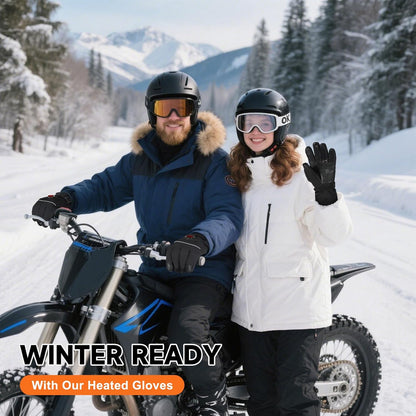 Heated Gloves, 5V 6000mAh Rechargeable Heated Gloves for Men Women, Waterproof & Upgrade Non-Slip Electric Heating Glove for Motorcycling, Hunting, Skiing, Outdoor Work