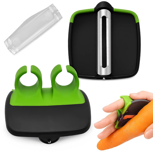 Palm Peeler for Vegetables with Double-Sided Stainless Steel Blades