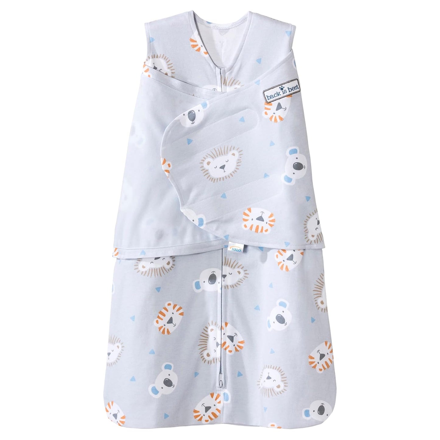 HALO 100% Cotton Sleepsack Swaddle, 3-Way Adjustable Wearable Blanket, TOG 1.5, Pink Floral, Newborn, 0-3 Months - Colors A