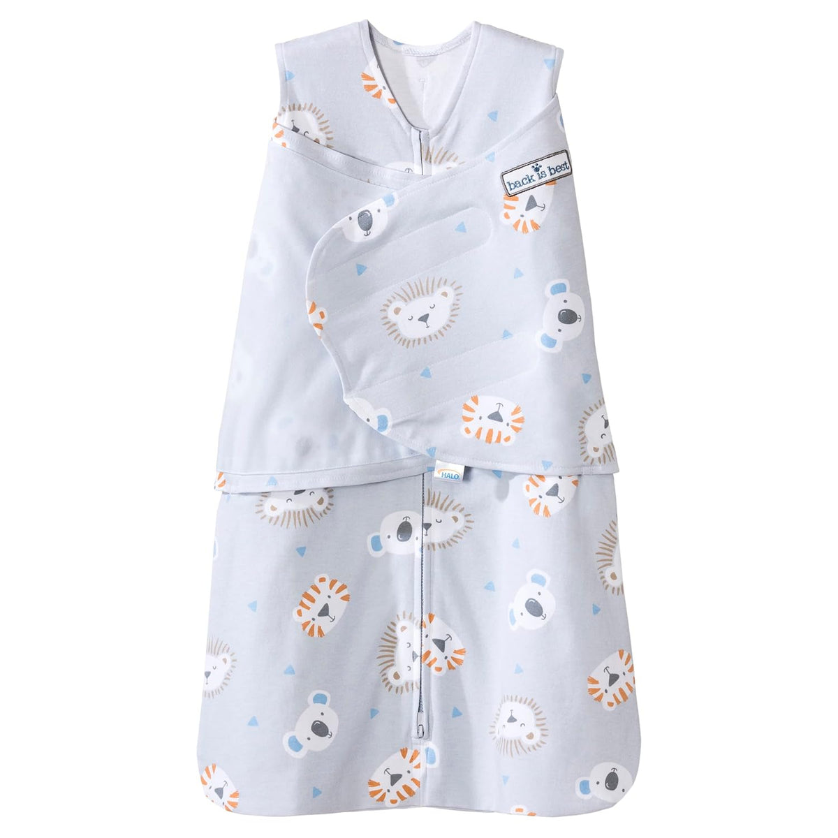 HALO 100% Cotton Sleepsack Swaddle, 3-Way Adjustable Wearable Blanket, TOG 1.5, Birds, Newborn, 0-3 Months - Colors B