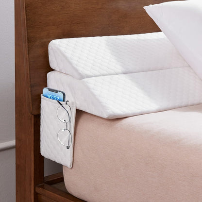 EUHAMS Queen Size Bed Wedge Pillow - Bed Gap Filler Mattress Wedge Headboard Pillow Close The Gap 0-7" Between Your Headboard and Mattress or Wall for Sleeping Backrest Pillow (60"x10"x6" Gray)