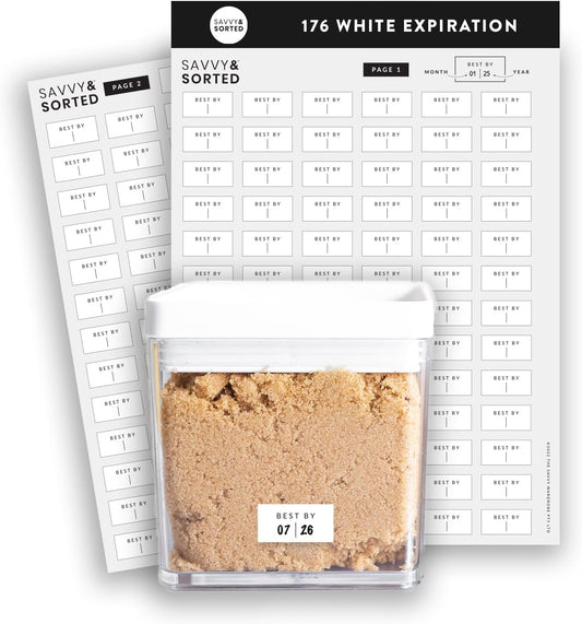 200 Meal Prep Freezer Food Labels - 2.75 x 1.25 Inch Freezer Tape Labels for Food Containers to Write On, Removable Easy Peel Off, Kitchen Pantry Storage Stickers, Oil Water Resistant