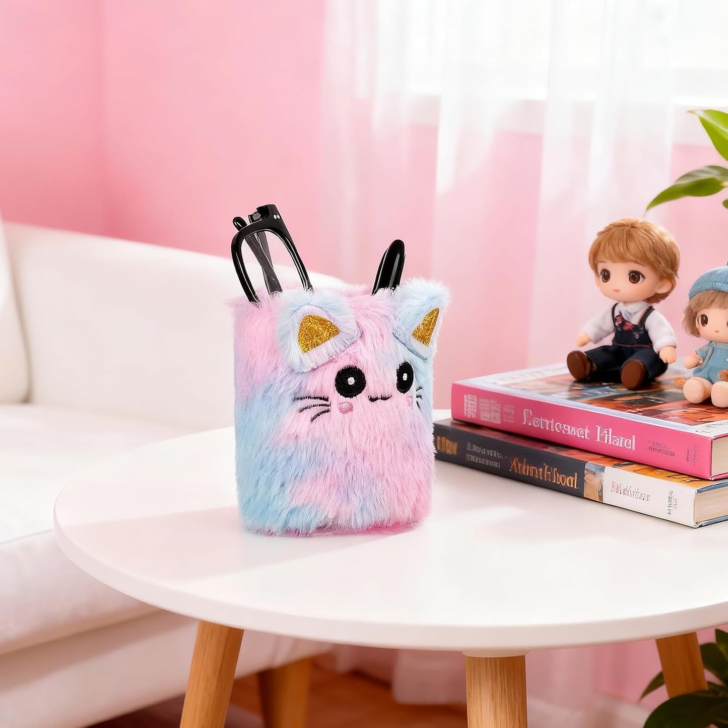 Happynear Glasses Holder, Cute Eyeglass Holder, Glasses Holder for Nightstand, Desk and Dresser, Gifts for Boys and Girls