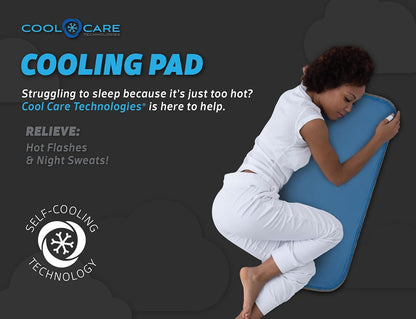 Cool Care Technologies Cooling Pad for Bed - Pressure Activated Gel Provides Instant Relief - Ideal for Fevers, Hot Flashes, Night Sweats