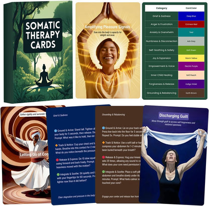 Somatic Therapy Cards with 60 Highly Effective Somatic Exercises for Daily Regulation and Stress Relief Evidence Informed Somatic Therapy to Calm the Nervous System and Reconnect with Your Body