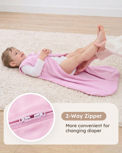 Yoofoss Baby Sleep Sack 0-6 Months Wearable Blanket for Babies 100% Organic Cotton 2-Way Zipper TOG 0.5 Toddler Sleeping Sack 3 Pack, Sleep Sacks