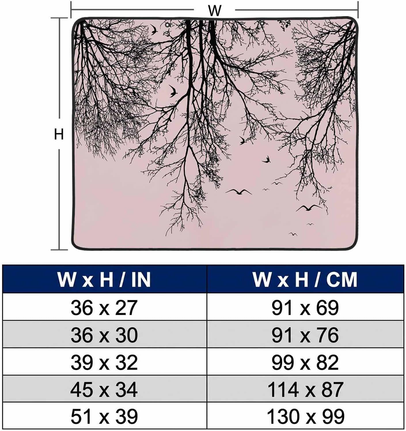 Magnetic Fireplace Cover Tree Branches Bird Fireplace Screen Decorative Brown Black Twigs Deadwood Insulation Fireplace Blocker Save Energy Fireplace Draft Stopper Covers for Living Room 45x34 Inch