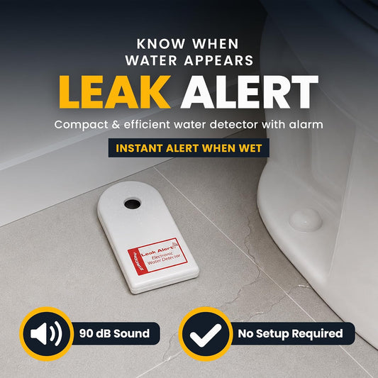 Zircon® Leak Alert™ Water Leak Detector, Loud 90 dB Water Alarm | Detect leaks before costly water damage near water heaters, appliances and plumbing fixtures; no setup required