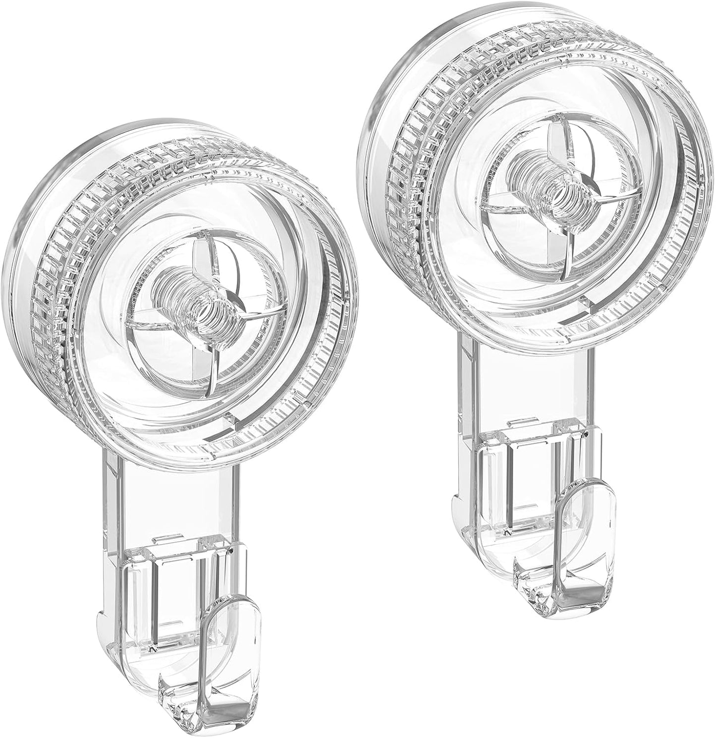 LUXEAR Suction Hooks, 2 Pack Razor Hooks Removable & Reusable | Shower Hook Damage-Free Powerful Suction Hanger for Towel Bathrobe Loofah Bathroom Kitchen Storage Hooks Weather Hanger