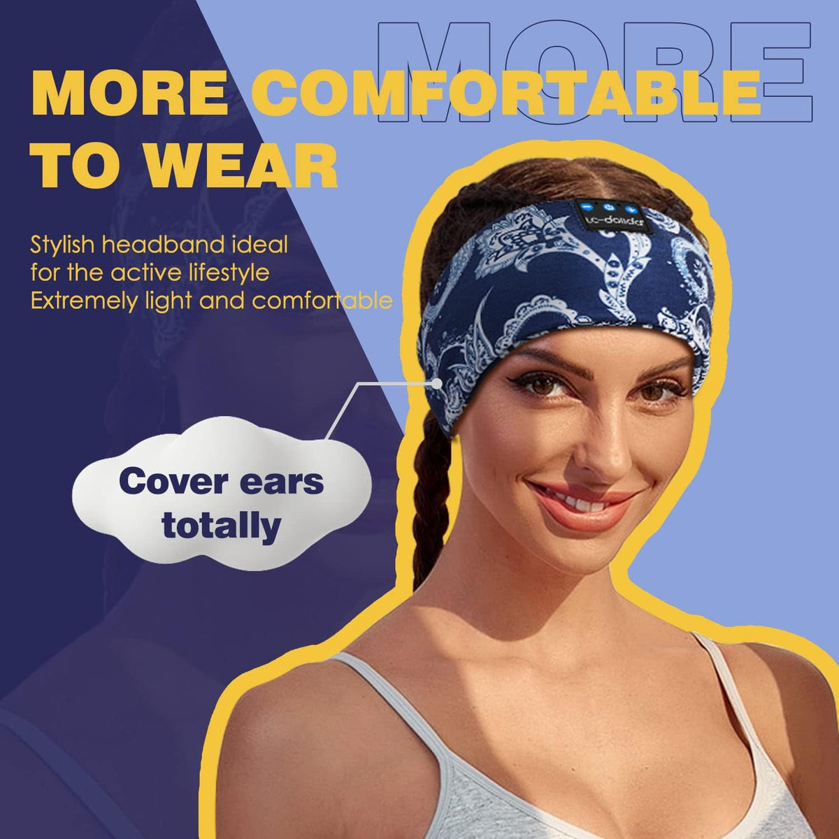 LC-dolida Sleep Headphones Bluetooth Headband