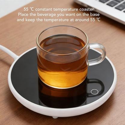 XUMIUZIY Mug Warmer, Electric Cup Warmer with Smart Constant Temperature 55C, Auto On Off Safety Feature, for Coffee Tea Milk Soup, UL Certified Coffee Lovers (US Plug)