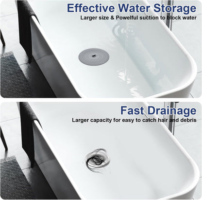 TRAPMATE Shower Drain Hair Catcher, 4.4" Anti-Clogging Bathtub Drain Cover | Easy Flip Cleaning, Traps Hair with Fast Drainage, Anti-Slip Drain Protector Fits Regular & Pop-up Drains (Patented Product)