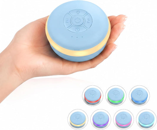 White Noise Sound Machine with Night Light for Sleep Adults Baby | Portable Sound Machine for Travel Office Home Yoga Meditation 26 Soothing Sounds 3 Timers Memory Function Blue