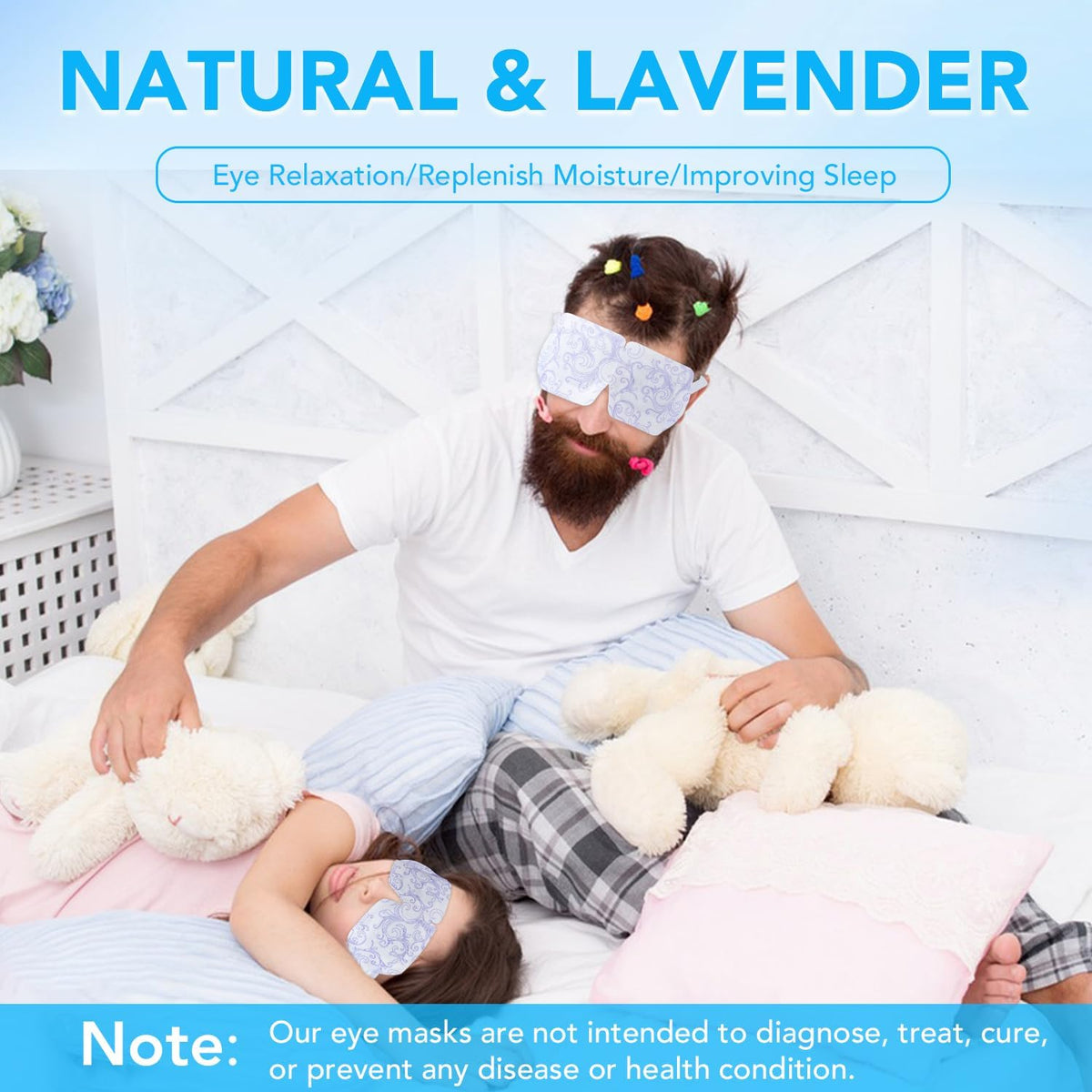 XPCARE 32 Pack Steam Eye Mask Disposable for Dry Eyes Cornea Care-Unscented