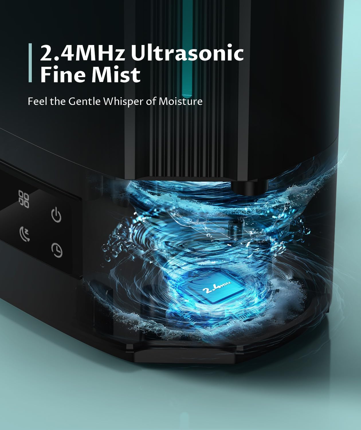 BREEZOME 6L Humidifier for Bedroom Large Room Smart Humidistat Control | 60H Runtime, 25dB Quiet, Essential Oil Diffuser, Top Fill Ultrasonic Cool Mist Humidifiers for Baby, Plants, Nursery
