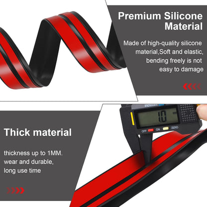 Benory T-Shaped Silicone Door Weather Stripping, Clear, 1.38" W x 20 ft | T-shaped design helps the seal stay in place on door frames while reducing drafts, energy loss, and outside noise
