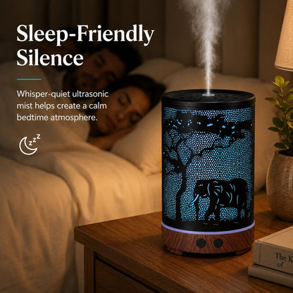 Tree Essential Oils Diffuser for Home 150ML Aromatherapy Diffuser | Birthday Gifts for Women mom,Metal Cool Mist Humidifier with 7 Colors Lights Waterless Auto Off Air Diffusers