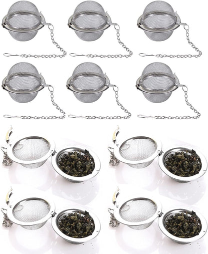 2PCS Premium Tea Infusers for Loose Leaf Tea - Upgraded Tea Strainers and Tea Balls for Flavoring Herbal Spices and Seasonings