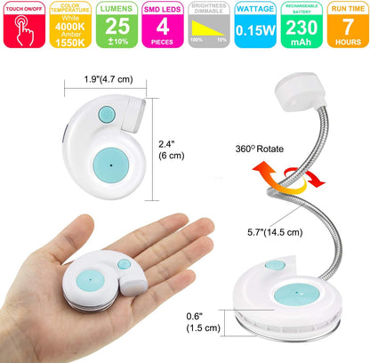 Kids Rechargeable Book Light, Clip on Reading Light for Kid, Kids Reading Lights, Amber Book Light for Reading in Bed, 2 Lighting Modes, Blue Light Blocking, Bookmark Light for Bookworms-Green