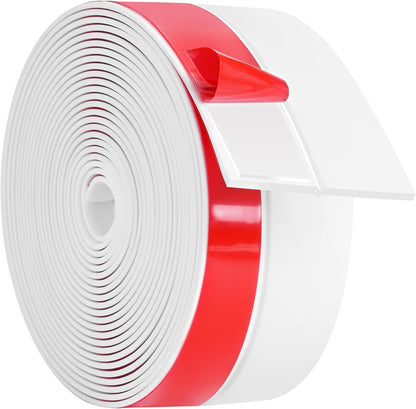 ToLanbbt Weather Stripping Silicone Door Seal Strip 2 in x 10 ft Door Draft Stopper Self Adhesive Tape, Side & Bottom Gaps Insulation Seal for Glass Shower Sliding Window, Black