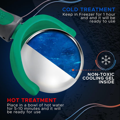 Cold Massage Roller Ball | Cold Therapy | Ice Roller Ball with Handle | cryo Stick | Relieve Muscle Pain (Green)