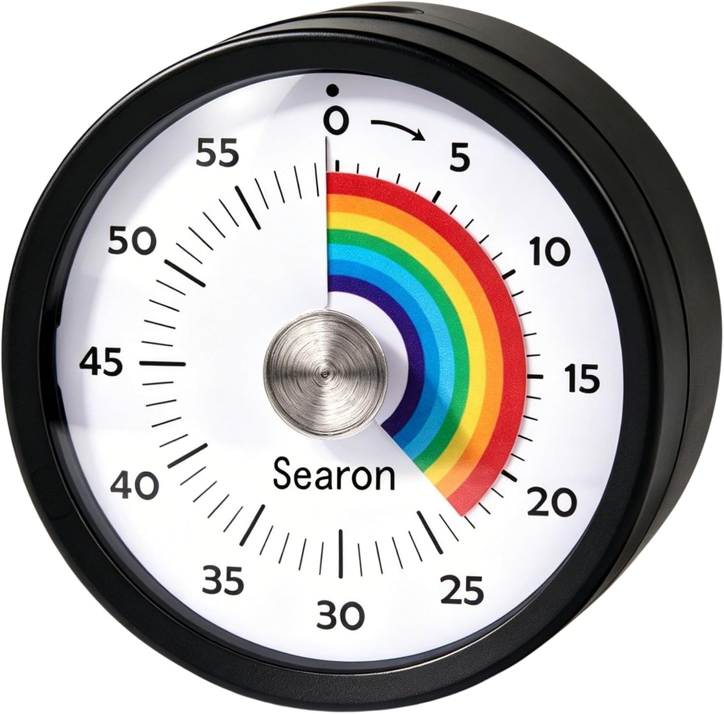 Searon Magnetic Visual Classroom Timer for Teachers, 60-Minute Countdown | No-Tick with Sound or Silent LED Alert, Pause, Magnet/Stand/Hang for Reading, Small Groups & Classroom Routines