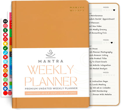 2026 Planner, Daily Journal & Gratitude Journal All-In-One with To Do List, Self Care Prompts & Habit Tracker - 7 x 10 - Pink