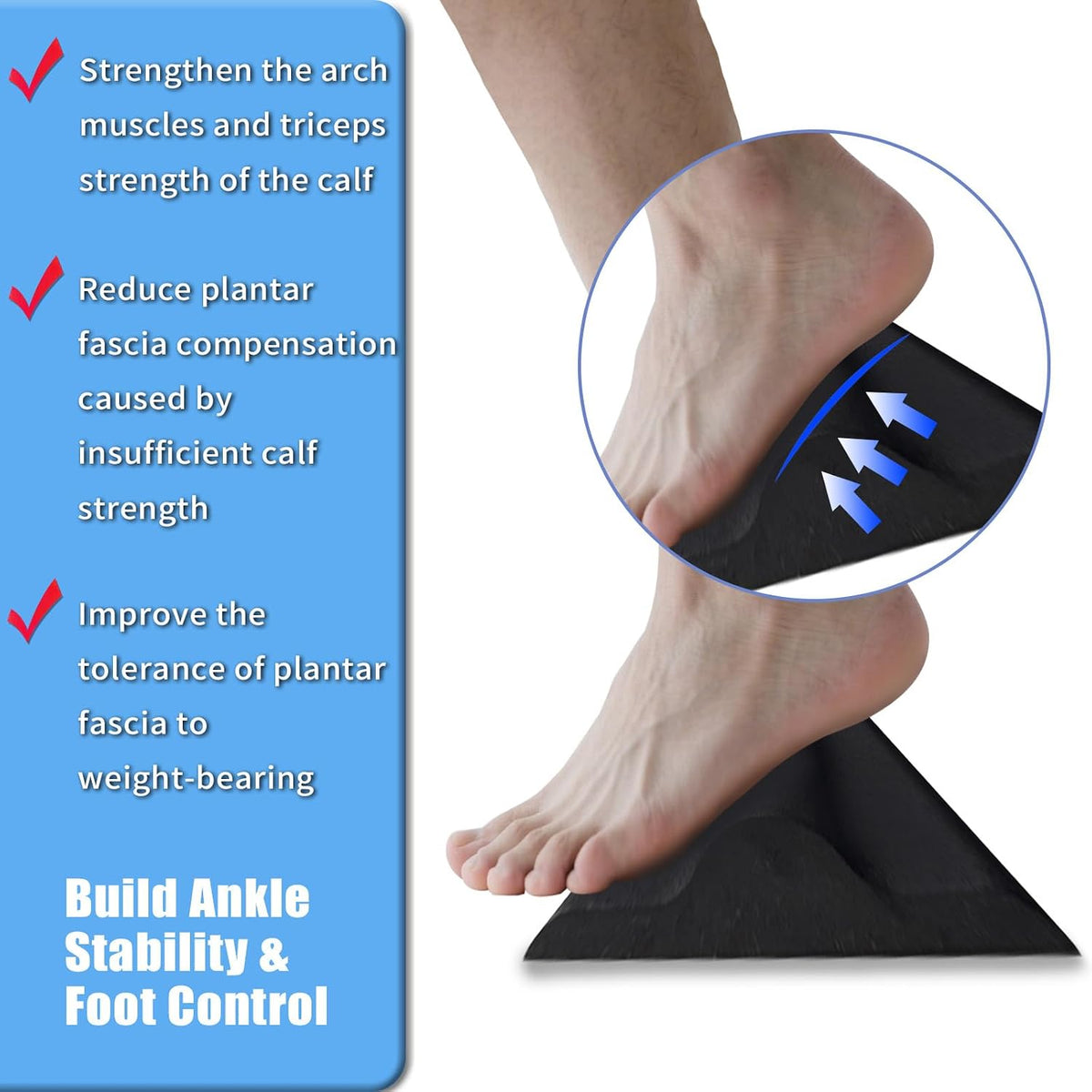 Plantar Fasciitis Relief Ankle Strengthener - Foot & Board Foot Arch Strengthener for Achilles Tendonitis Heel Spurs Balance for Support Flat Feet & Post-Injury Recovery