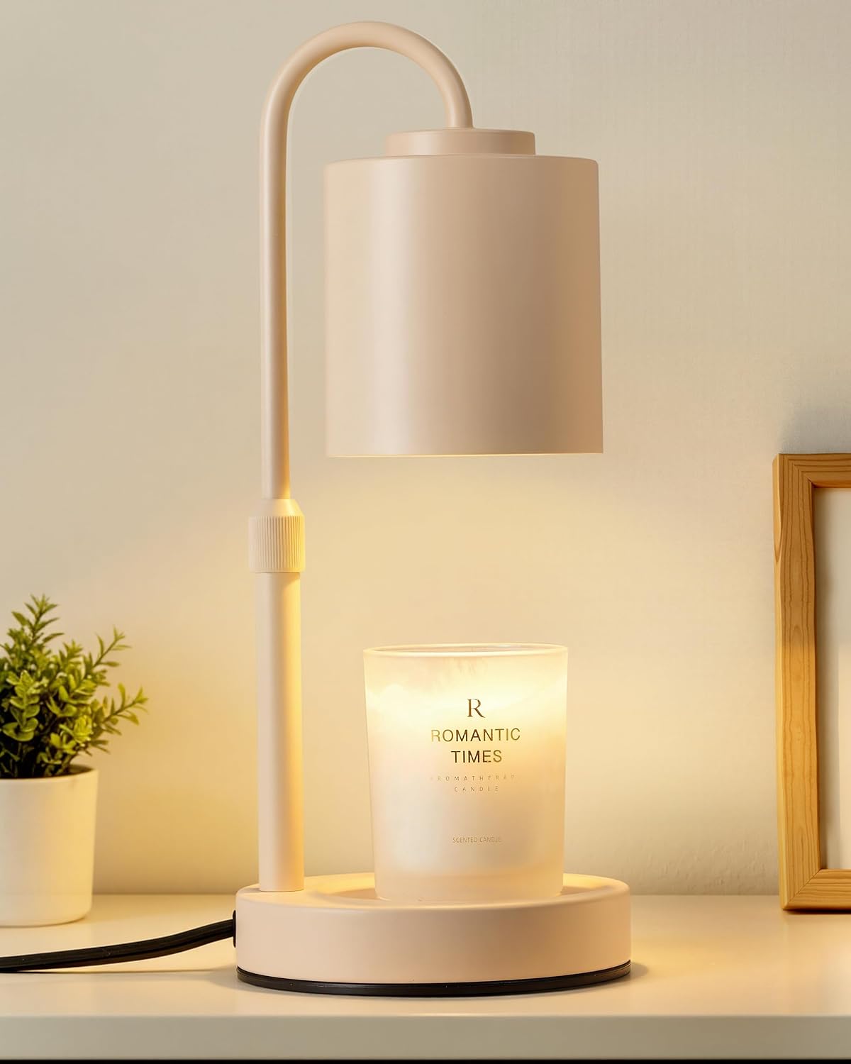 CASTLELIFE Dimmable Candle Warmer Lamp with Timer, Height Adjustable Candle Warmer for Jar Candles, Electric Wax Melt Warmer for Home Decor House Warming Gifts, Birthday Gifts for Women, Black Clear