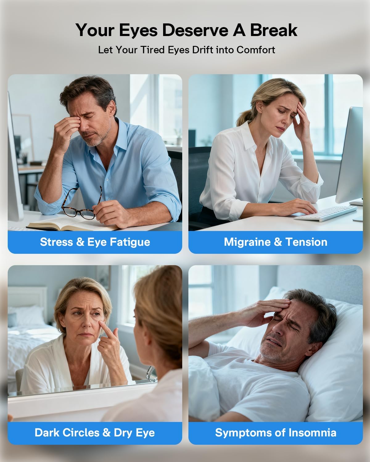 Eye Massager with Heat, Massaging Eye Mask, Eye Care Device