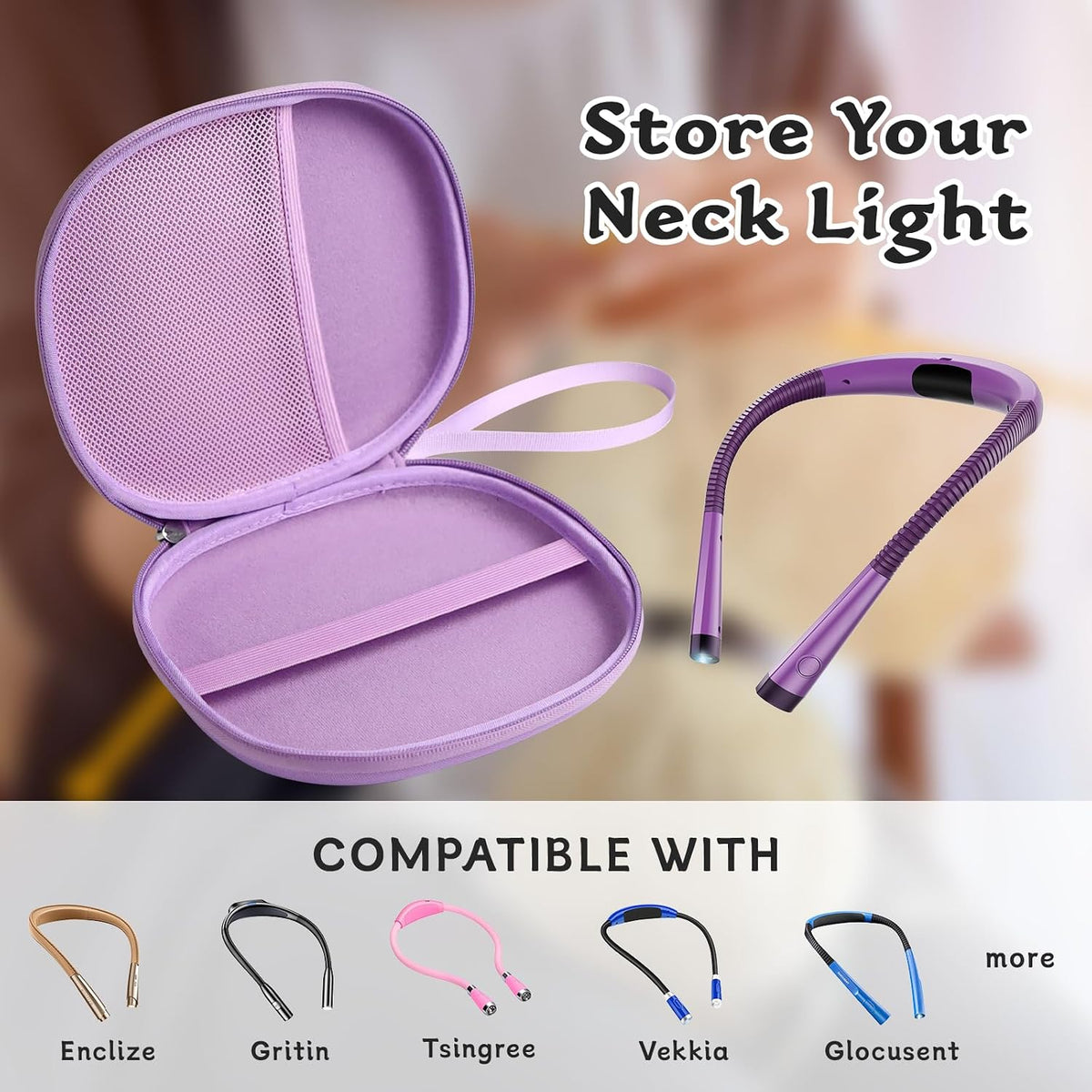 Case for Book Reading Light Compatible with Glocusent & Gritin