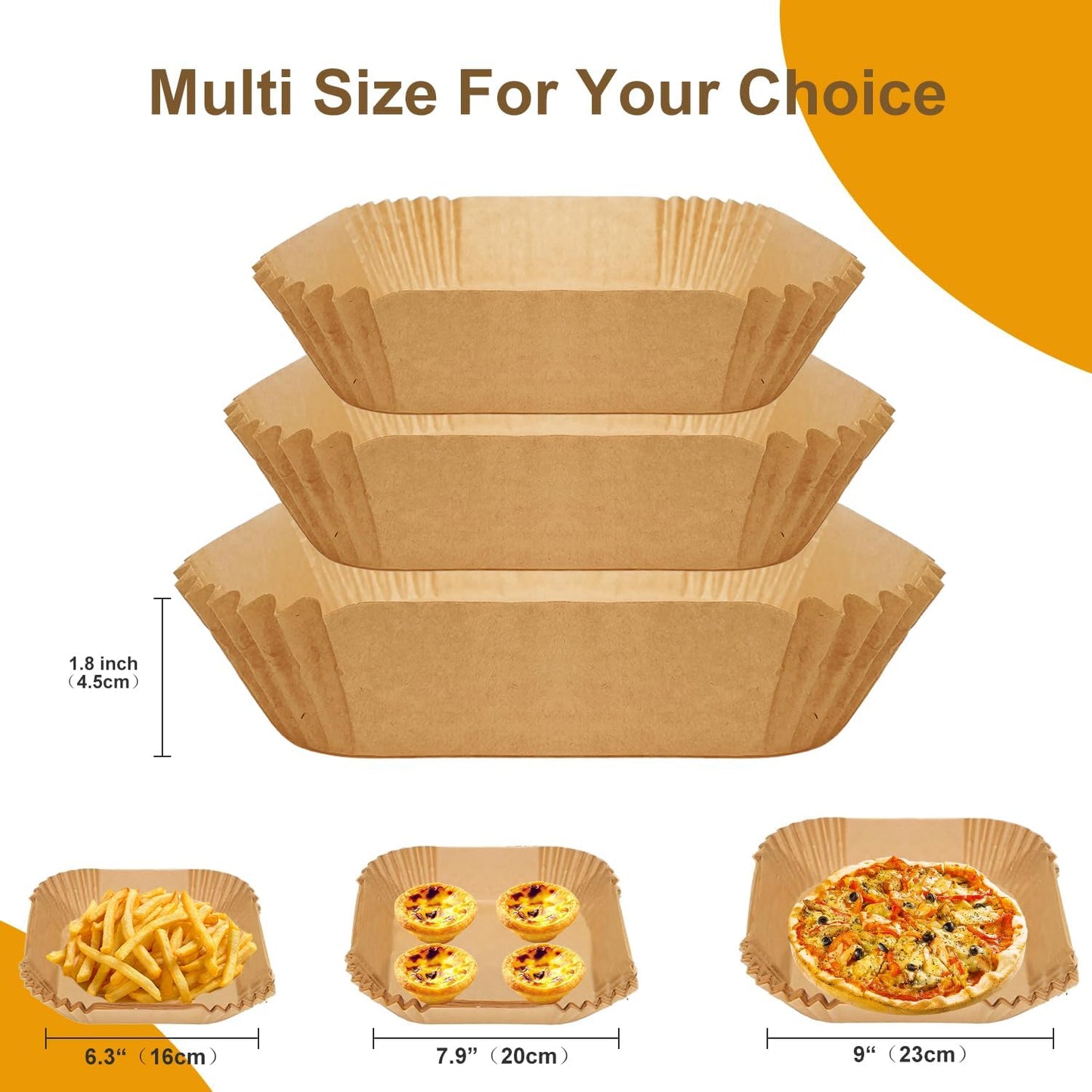 Air Fryer Liners Disposable Paper,100Pcs Airfryer Paper Liners,Non Stick Parchment Paper Liners,Food Grade Air Fryer Accessories for Microwave Oven Steamer 6.3inch Round