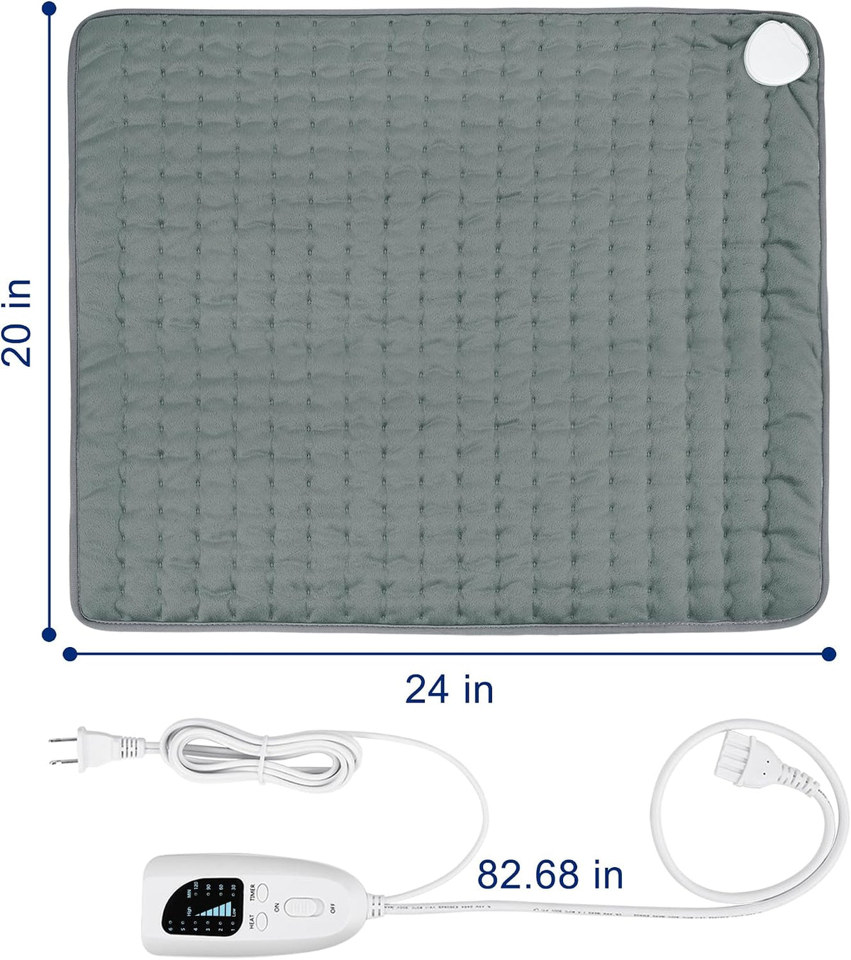 Electric Heating pad for Back Neck Shoulder Knee Arms Legs- Electric Heat Pads with 6 Heat Settings & Auto Shut Off Heat Heating Pad for Birthday Mother Father Girl Men Women