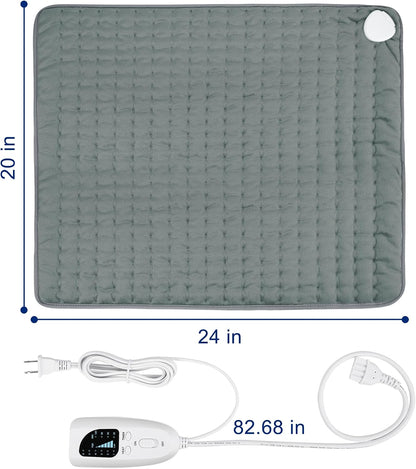 Electric Heating pad for Back Neck Shoulder Knee Arms Legs- Electric Heat Pads with 6 Heat Settings & Auto Shut Off Heat Heating Pad for Birthday Mother Father Girl Men Women