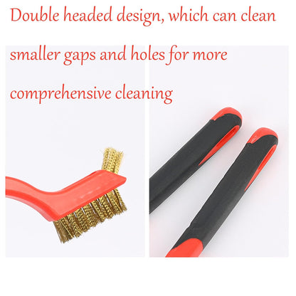 3pcs Nylon Cleaning Brushes Small Wire Brush Set for Cleaning Rust Removal in Holes