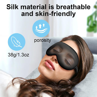 Silk Eye mask for Sleeping 3D Anti Wrinkle Skin Friendly Black Out Dusty Rose