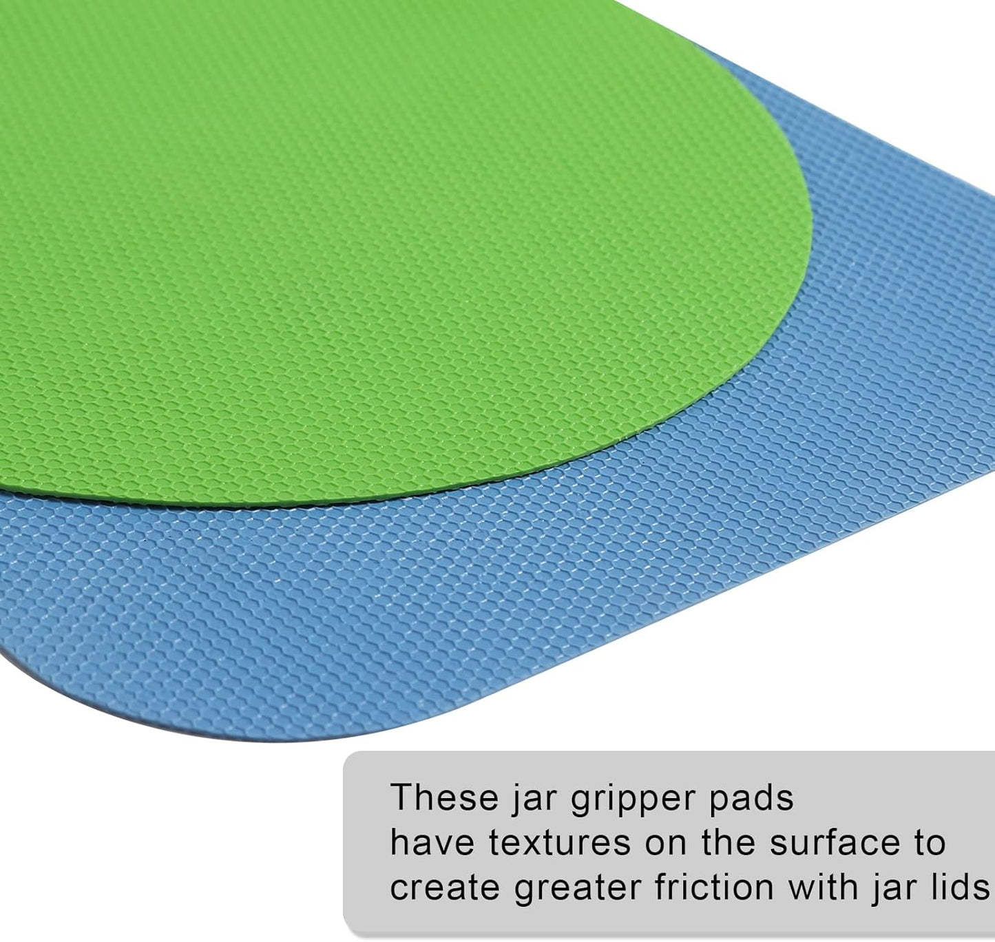 LUTER 4pcs Jar Opener Gripper Pad for Seniors with Weak Hands, Rubber | Multi-function Silicone Bottle Opener Lid Cap Rubber Gripper Pads Kitchen Coasters Gadgets, Light Blue, Green