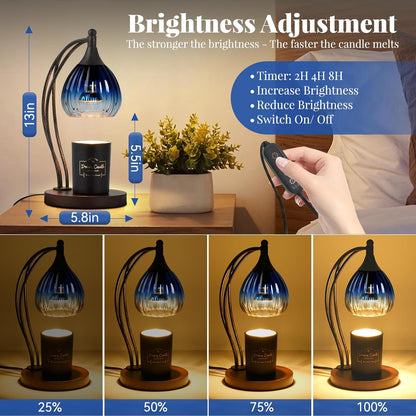 Candle Warmer Lamp with Timer and Dimmer - Electric Melter for Scented Jar Candles - Housewarming, New Home Decor