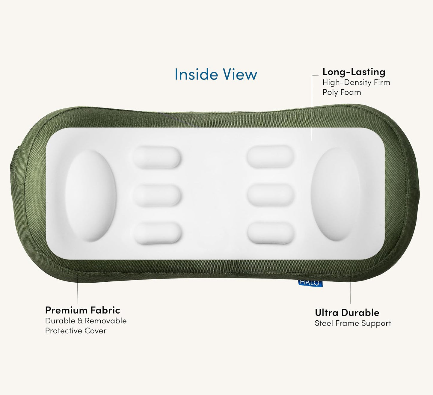 Halo Lumbar Massage Stretcher with 8 Acupressure Nodes for Waist, Hip, and Back Pain Relief, Ergonomically Designed for Active Stretching, Recovery Gift