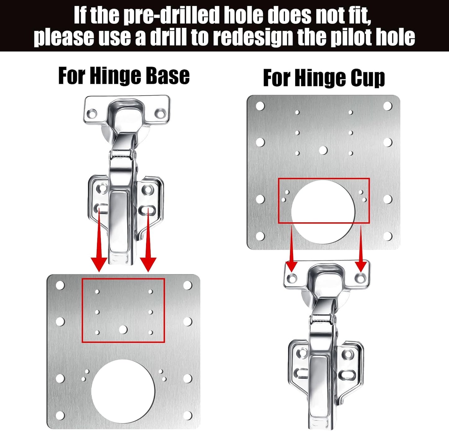 20 PCS Upgraded Cabinet Hinge Repair Plate Kit Thickened by 0.7 mm Stainless Steel Hinge Repair Brackets Kit Metal Hinges Repairs Fixing Plates with Screw for Kitchen Cupboard Door Locker Cabinet Door