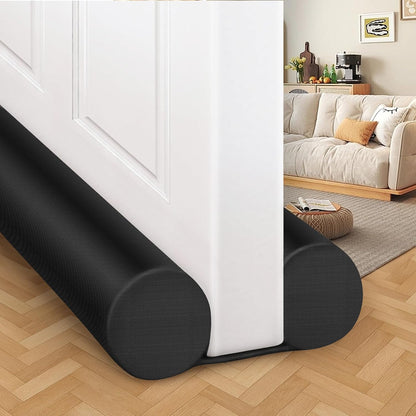 MAXTID Large Door Draft Stopper 30 Inch for Small Bedroom, Fits 1.7" Gaps | Small Size Bedroom Door, Fits 0.5 to 1.7" Gaps, White Under Door Draft Blocker, Seal Gap, Draft Guard for Bottom of Doors