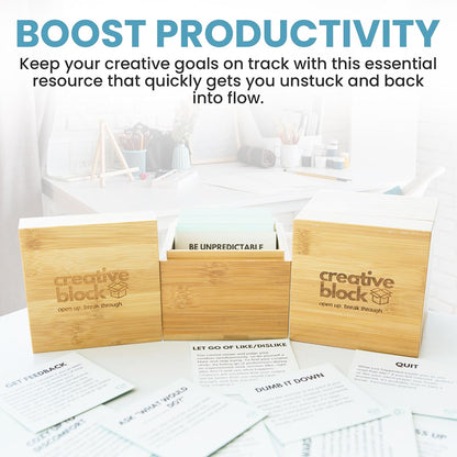 Cards for Writers, Artists, Creators - 100+ Problem Solving Inspiration Thinking Card Suggestions from Neuroscientists, Mindfulness Experts - Prompts to Overcome Mental Blocks