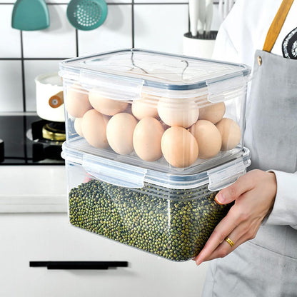 Fruit Storage Container for Fridge, Vegetable Produce Storage Saver Containers with Lid for Refigerator, Food Storage Containers with Colander, Plastic Fresh Keeper for Fruit Vegetable(1750ML)